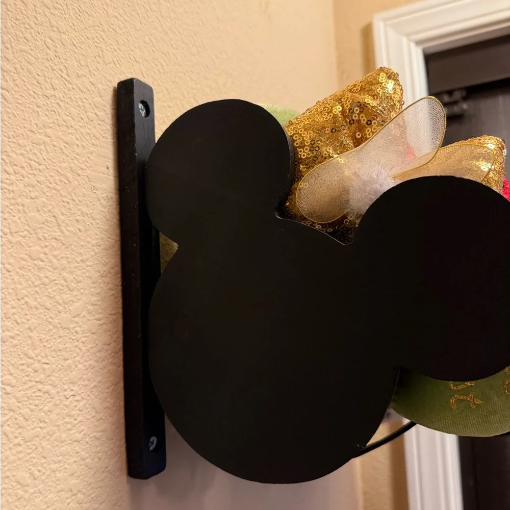Mickey Mouse Silhouette Wall Ear Holder -Brown